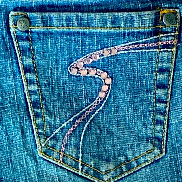 Paris Blues Embroidery Girls Denim Blue Jeans Ramie/Cotton Blend Size 12 - Picture 12 of 14